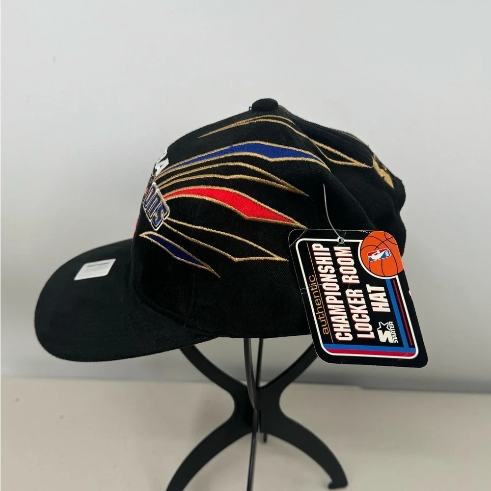 Vintage Starters Chicago Bulls 6 Time NBA Champions Black Adjustable Hat NWT